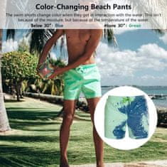 VIVVA® Moške kopalke, Kopalne hlače, Spreminjanje barve (M, Modra/ Zelena) | SWITCHOPS 