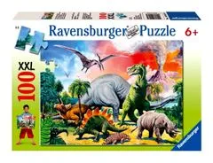 Ravensburger sestavljanka Med dinozavri, 100 kosov
