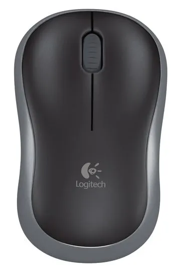 Logitech M185 brezžična miška, siva/črna (910-002238)