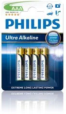 Philips baterije Ultra Alkaline Blister AAA, 4 kosi