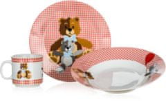 Banquet otroški jedilni set Red Bears, 3 kosi