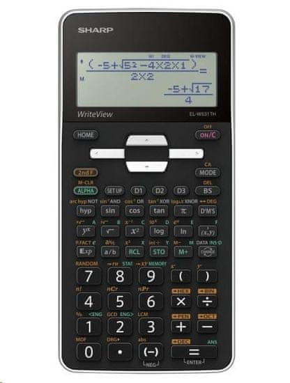 Sharp tehnični kalkulator ELW531THWH, črno-srebrn
