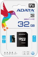 A-Data Premier MicroSDHC spominska kartica, 32 GB, UHS1, A1 + SD adapter