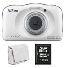 Nikon Coolpix W150, digitalni fotoaparat + SD16GB + torbica bela