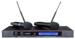 DEXON  Brezžični ročni mikrofon, 2-kanalni v stojalu MBD 832