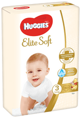 Huggies Elite Soft 3 plenice (5-9 kg) 80 kosov