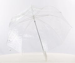 Blooming Brollies Ženski prozorni dežnik z palicami Every day Clear Dome Vinyl Umbrella Plain
