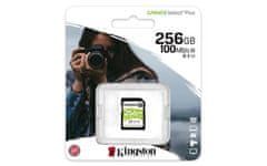 Kingston SDXC Canvas Select Plus pomnilniška kartica, 256 GB 100/85 MB/s (r/w), C10, UHS-I, U1, V10