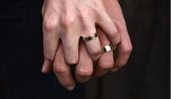 Beneto Moški dvobarvni poročni prstan iz jekla SPP05 (Obseg 63 mm)