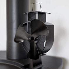 VonHaus ventilator za kamin, aluminij, črn (2500460)
