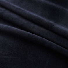 Greatstore Zatemnitvena zavesa z obročki žametna črna 290x245 cm
