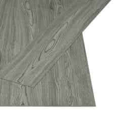 Greatstore Samolepilne talne deske 4,46 m2 3 mm PVC sive