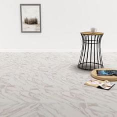 shumee Samolepilne talne plošče 20 kosov PVC 1,86 m2 bel marmor