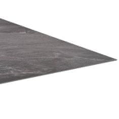 Greatstore Samolepilne talne plošče 20 kosov PVC 1,86 m2 črn vzorec