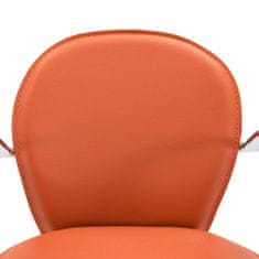 shumee Barski stolčki z naslonjali za roke 2 kosa oranžno umetno usnje