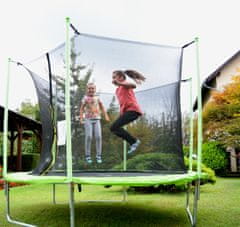 Legoni Fun trampolin, z zaščitno mrežo, 244 cm, zelen