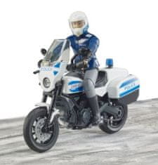 Bruder BWORLD policijsko motorno kolo Ducati Scrambler z voznikom