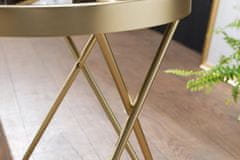Bruxxi Zložljiva miza Cala, 46 cm, črna / zlata