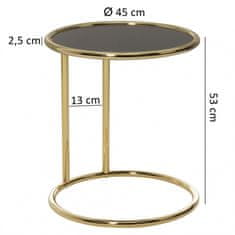 Bruxxi Kavna mizica Fadi, 53 cm, zlata / črna