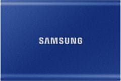 Samsung T7 SSD zunanji trdi disk, 1 TB, Type-C, modr