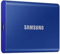 Samsung T7 SSD zunanji trdi disk, 1 TB, Type-C, modr