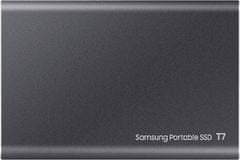 Samsung T7 SSD zunanji trdi disk, 2 TB, Type-C, siv