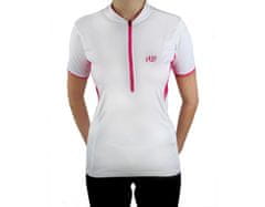 Wista Ženska kolesarska majica bela/rožnata - XL XL