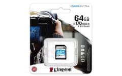 Kingston Canvas Go! Plus SD spominska kartica, 64 GB