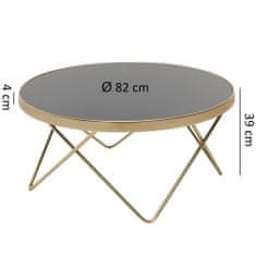 Bruxxi Kavna mizica Cala, 82 cm, črna / zlata