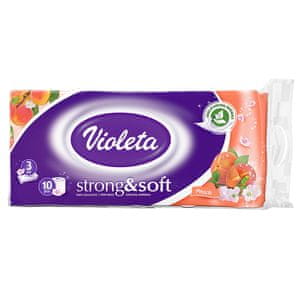 Violeta Strong & Soft toaletni papir Breskev, 3-slojni, 10/1