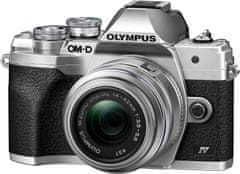 Olympus E-M10 Mark IV fotoaparat, srebrn + 14-42 EZ