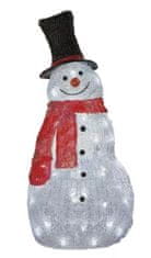 Emos LED božični snežak, 61 cm, na prostem, toplo bela, časovnik