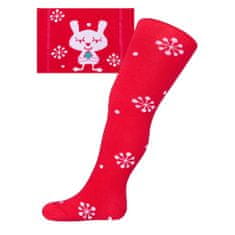 NEW BABY Nove otroške božične bombažne nogavice rdeče barve s snežinkami in mačko - 92 (18-24m)