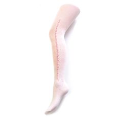 NEW BABY Otroške bombažne žakardne nogavice White z metuljčkom - 116 (5-6 let)