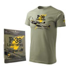 ANTONIO Majica z bojnim letalom P-38 LIGHTNING, M