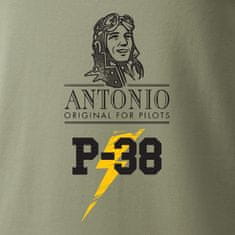 ANTONIO Majica z bojnim letalom P-38 LIGHTNING, M