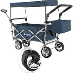 tectake Zložljiv vrtni voziček Nico s transportno torbo, nosilnost 80 kg Modra