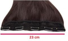 Vipbejba Sintetični clip-on lasni podaljški na 1 zaveso, skodrani, mahagonij