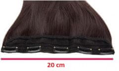 Vipbejba Sintetični clip-on lasni podaljški na 1 zaveso, ravni, svetlo pramenasto blond F15