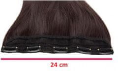 Vipbejba Sintetični clip-on lasni podaljški na 1 zaveso, skodrani, svetlo rjavi F6