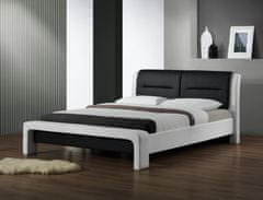 Halmar Oblazinjena enojna postelja z letvico Cassandra 120 - bela/črna