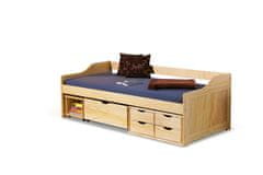 Halmar Lesena enojna postelja z letvico Maxima 2 90 - bor