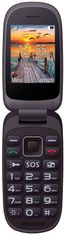 MaxCom preklopni mobilni telefon MM818, črn