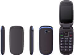 MaxCom preklopni mobilni telefon MM818, črn