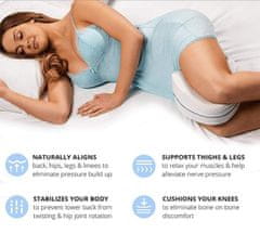 Netscroll Ortopedska blazina za spanje na boku, zaščiti vaše noge in kolena, bleži bolečine išiasa, hrbta, bokov in sklepov, spominska pena, podpora med nosečnostjo, zračna, udobna s pralno prevleko, GoodSleep