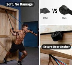 Netscroll 11-delni set za vadbo z elastičnimi trakovi, elastike za trening z ročaji, različne težnostne stopnje, idealne za trening za moč, širok spekter uporabe, FitBands
