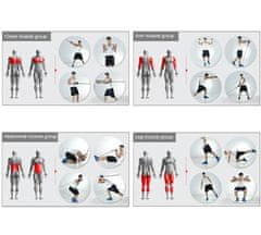 Netscroll 11-delni set za vadbo z elastičnimi trakovi, elastike za trening z ročaji, različne težnostne stopnje, idealne za trening za moč, širok spekter uporabe, FitBands
