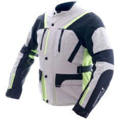 Cappa Racing Moška tekstilna motoristična jakna MELBOURNE, siva/fluo/črna 3XL