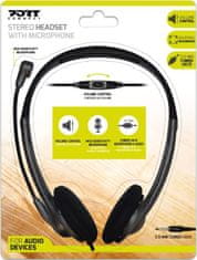 Port Designs Connect Stereo headset slušalke z mikrofonom, črne
