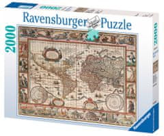 Ravensburger Sestavljanka risani zemljevid sveta, 2000 delov